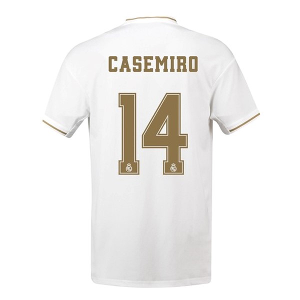 Maillot Football Real Madrid NO.14 Casemiro Domicile 2019-20 Blanc